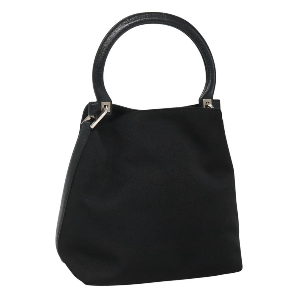 Salvatore Ferragamo Hand Bag Canvas Black